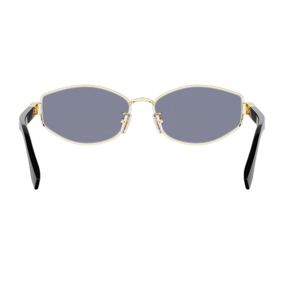 Fendi Gold Tube Fe40216u Geometric Metal Sunglasses