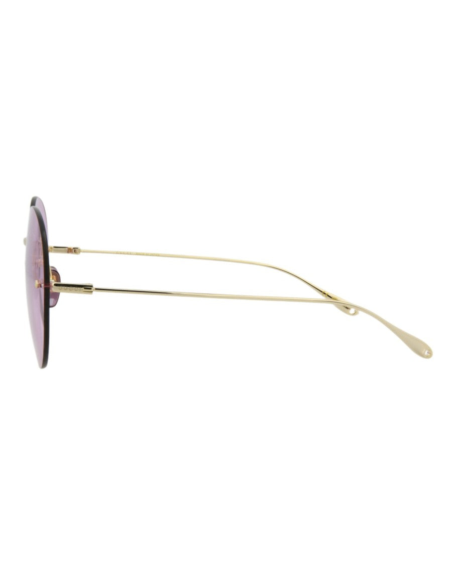 Gucci Round-Frame Gold-Tone Metal Sunglasses With Removable Danglers
