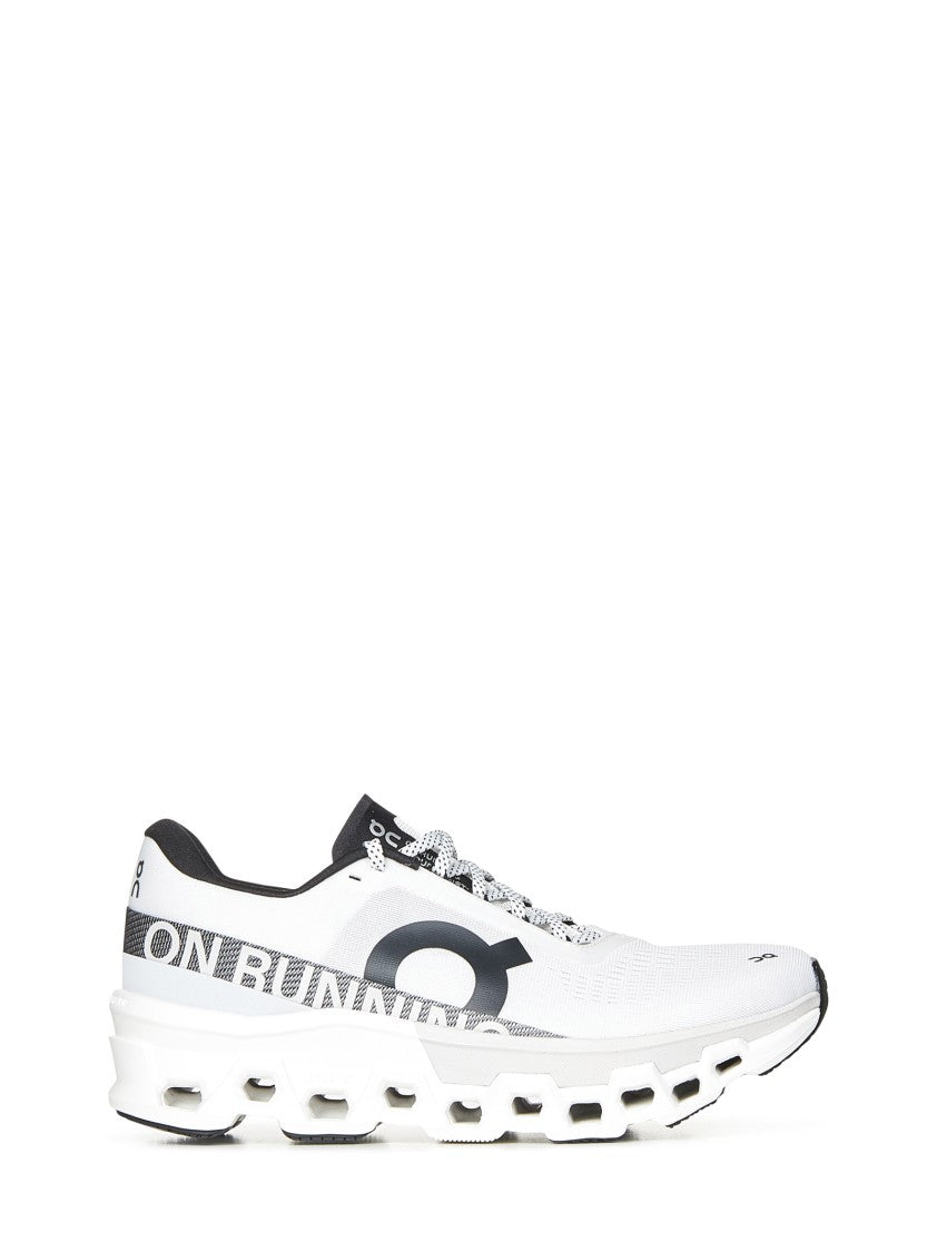 On Running Cushioned White Sneakers With Hollowed Sole Design