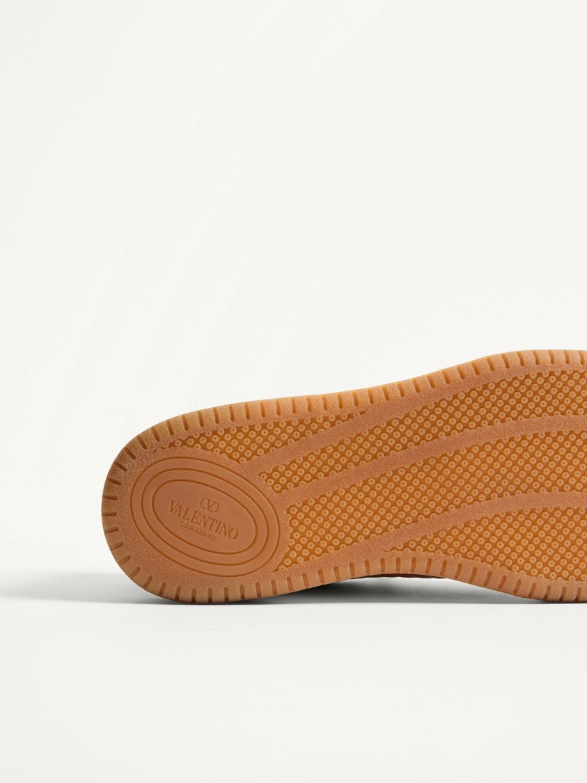 Valentino Tan Sneakers Low-Top Smooth Leather Sneakers