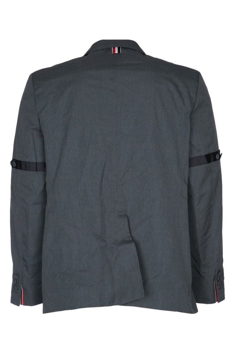 Thom Browne Tailored Grey Jacket With Modern Cut