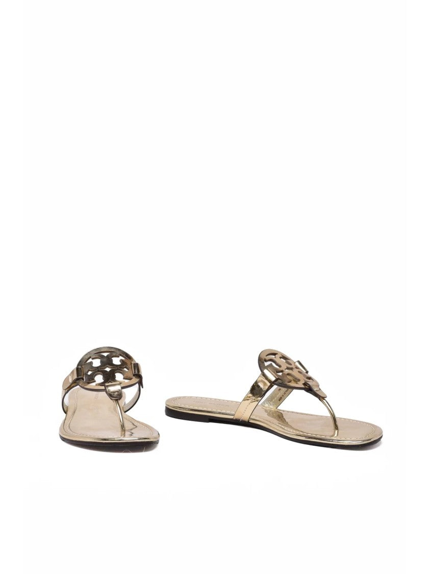 Tory Burch Gold Rubber Flip-Flop Sandal