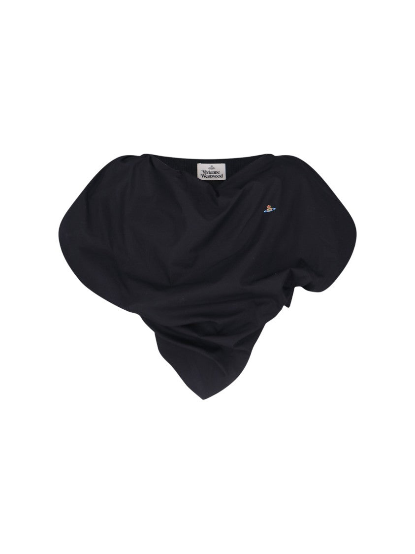 Vivienne Westwood Puffed Sleeve Black Organic Cotton Top