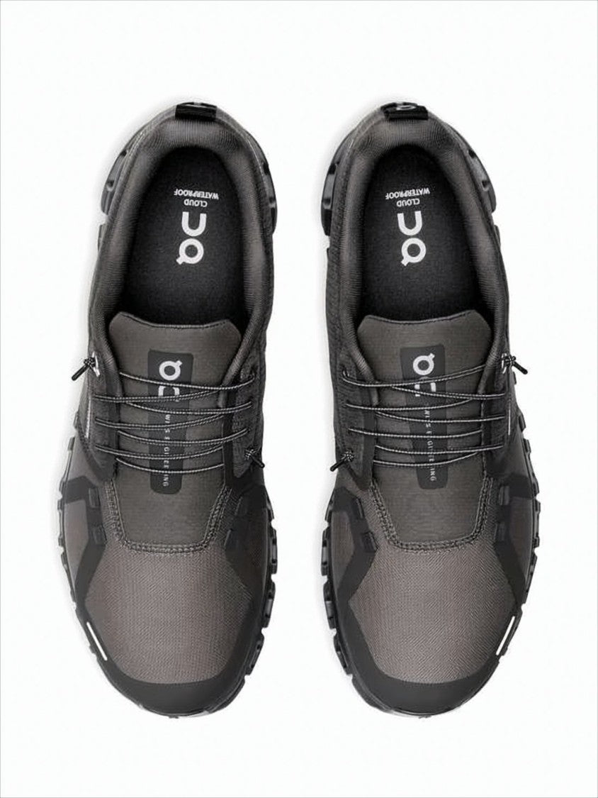 On Running Breathable Black Sneakers With Tpu Overlays