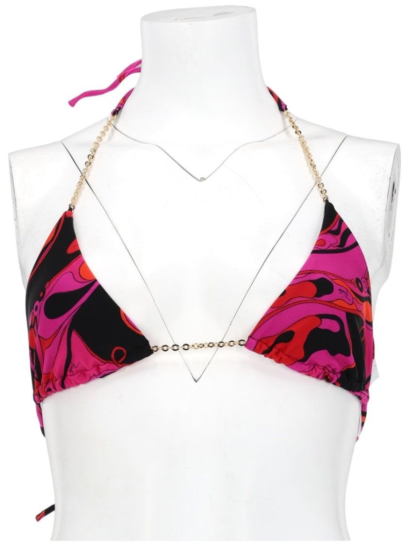 Pucci Vibrant Abstract Print Triangle Bikini