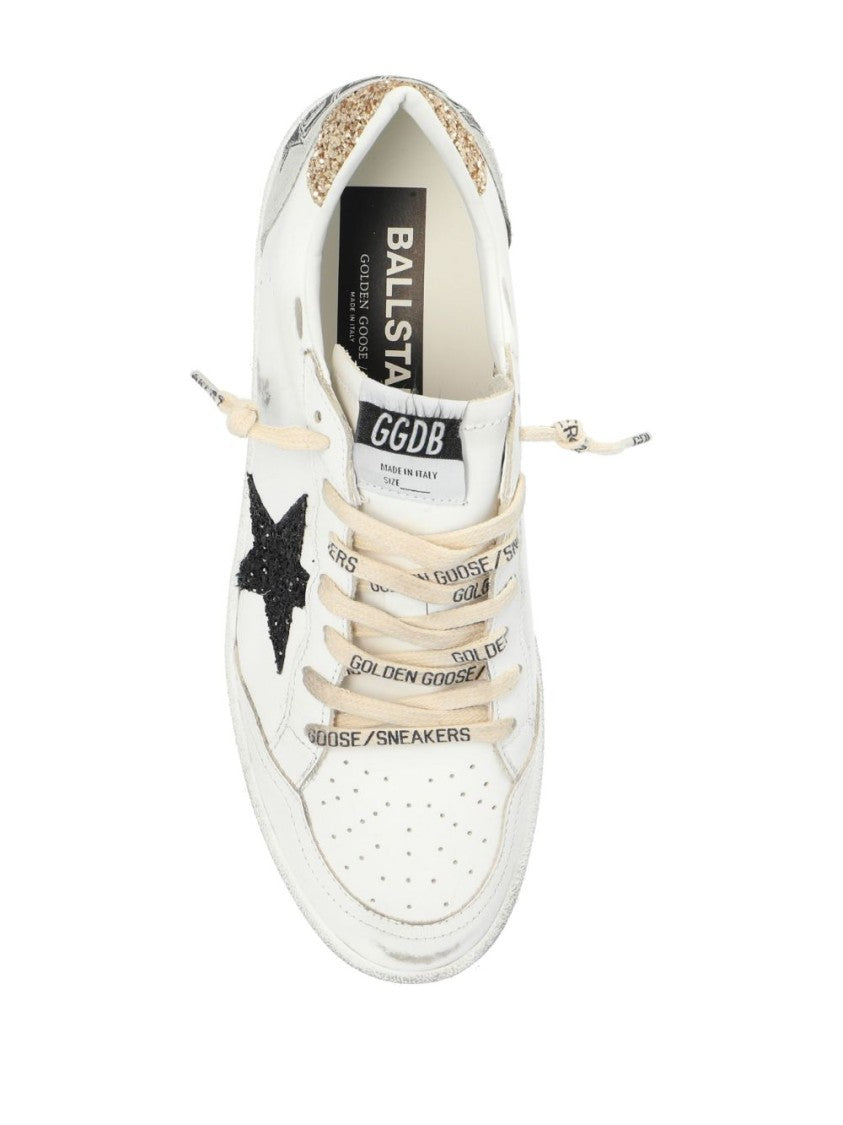 Golden Goose White Leather Ballstar Sneakers