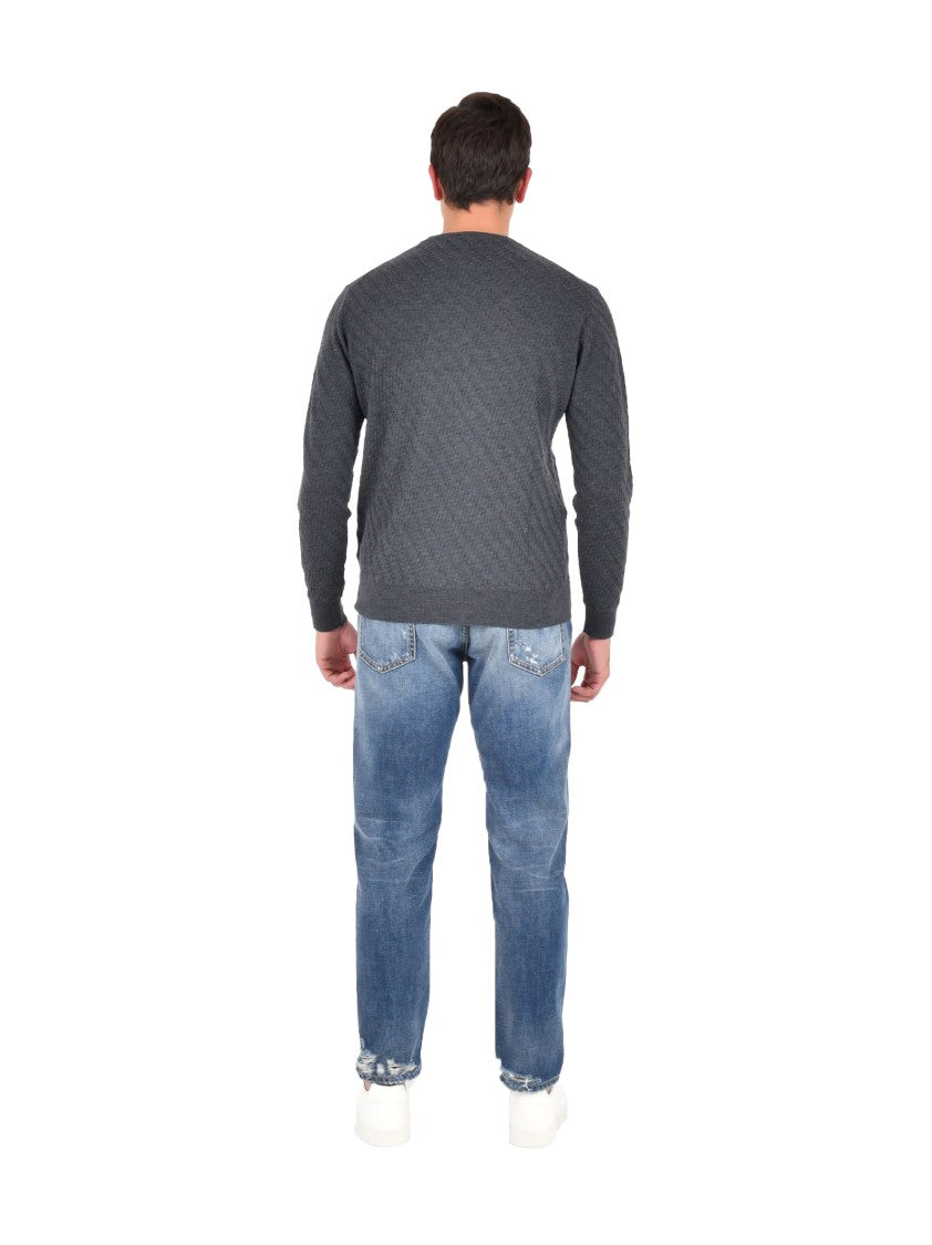 Low Brand Dark Grey Crew Neck Sweater