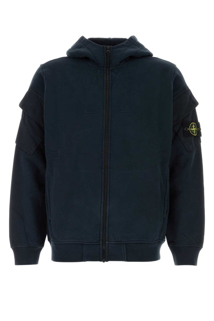 Stone Island Midnight Blue Cotton Sweatshirt