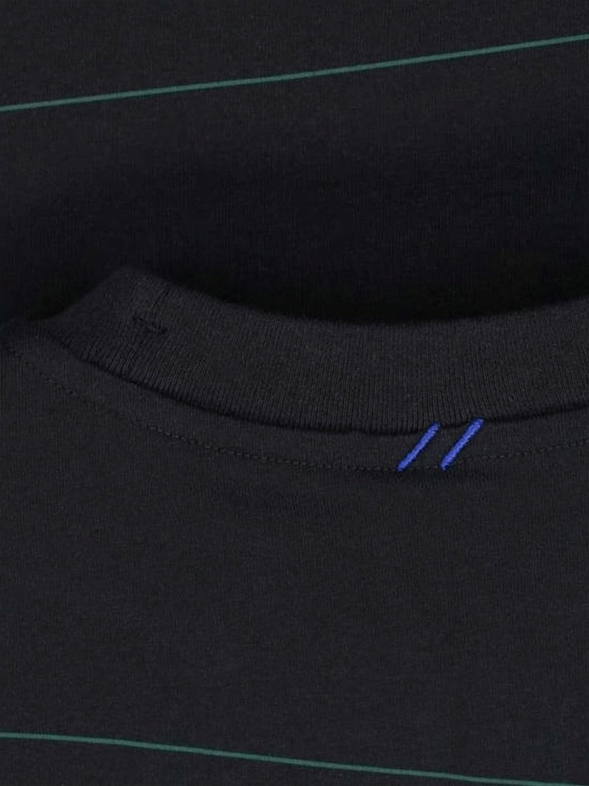 Burberry Relaxed Fit Short-Sleeve T-Shirt With Subtle Stripe Pattern