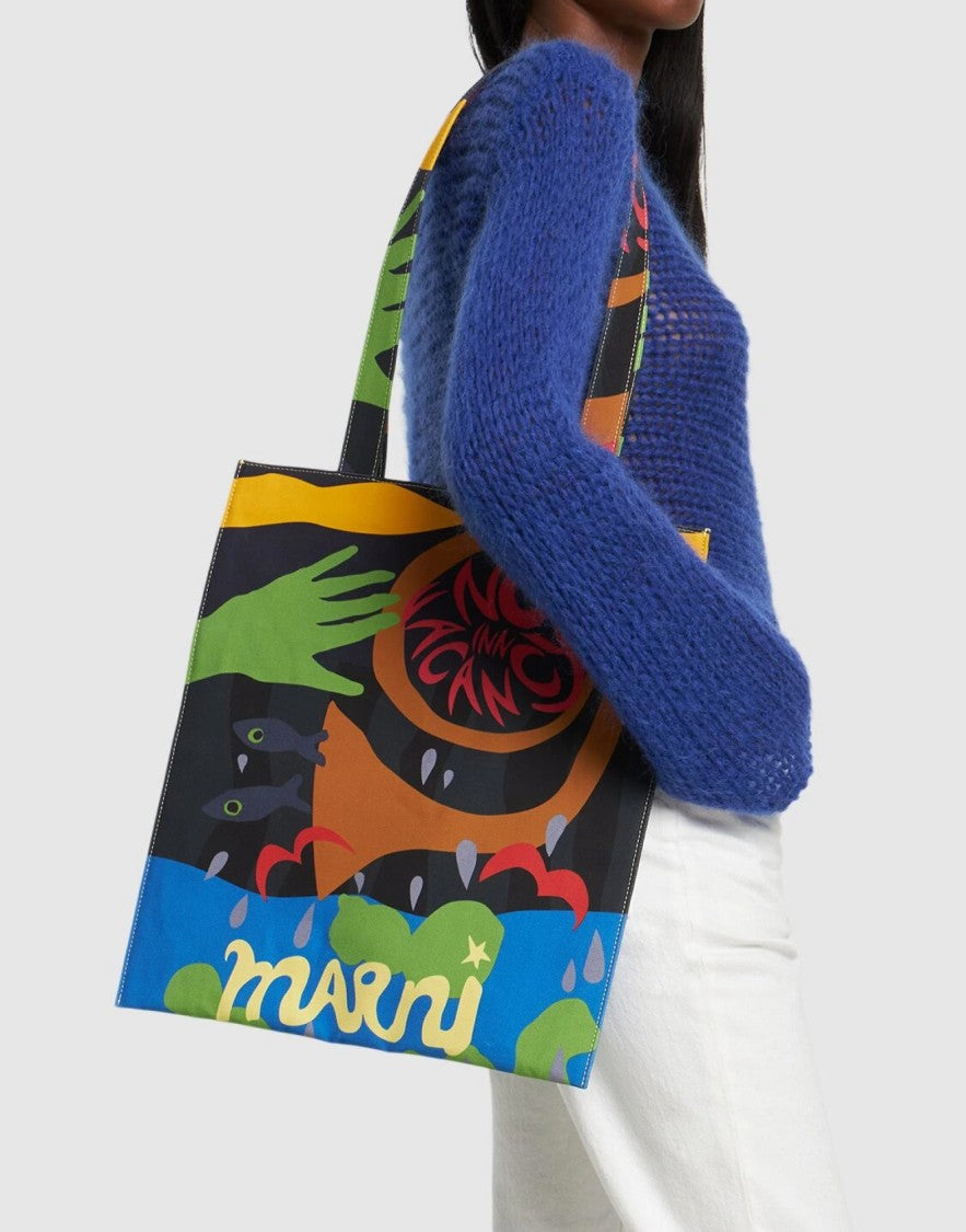 Marni No Vacancy Inn Logo Tote Bag