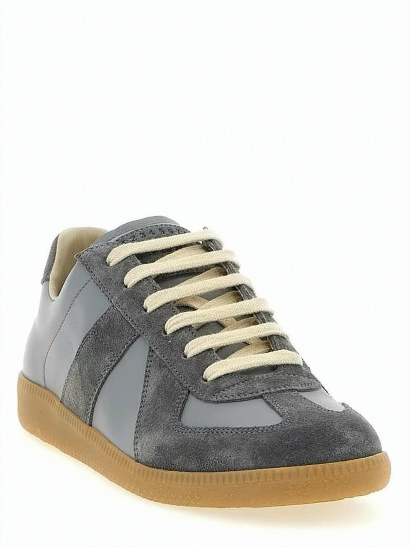 Maison Margiela Low-Top Grey Sneakers With Smooth