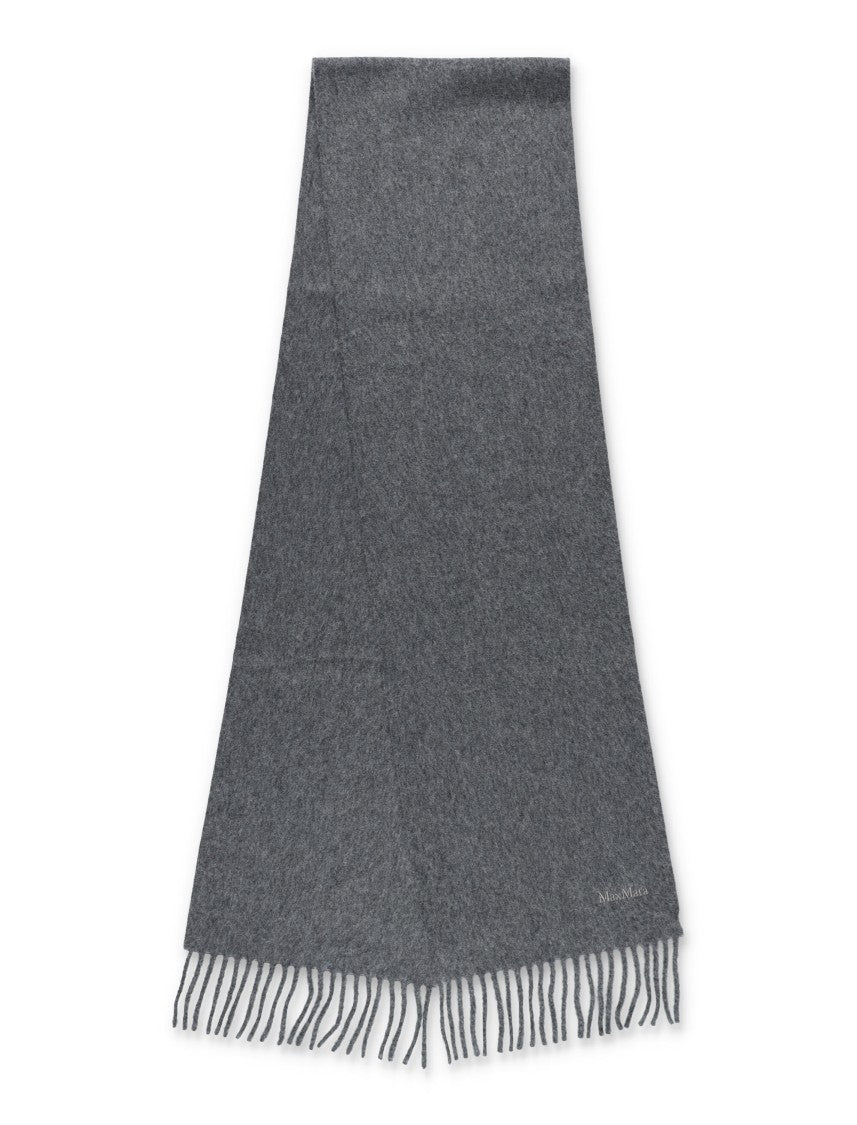 Max Mara Wool Scarf With Embroidered Logo