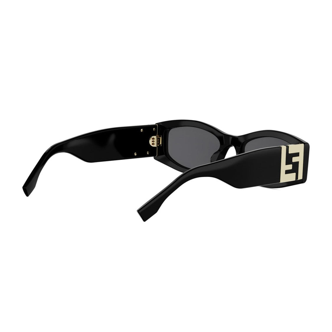 Fendi Black Fe40204i Rectangular Acetate Sunglasses