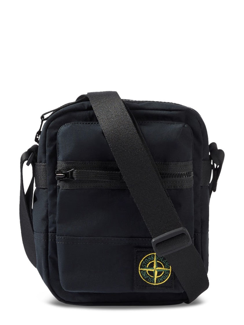 Stone Island Black Bag With Smooth Texture