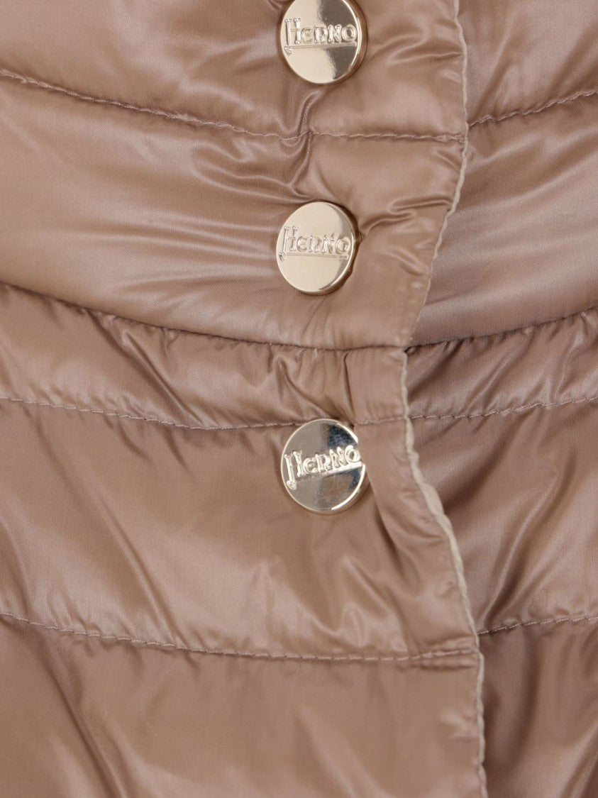 Herno Almond Beige Press-Stud Drawstring Coat