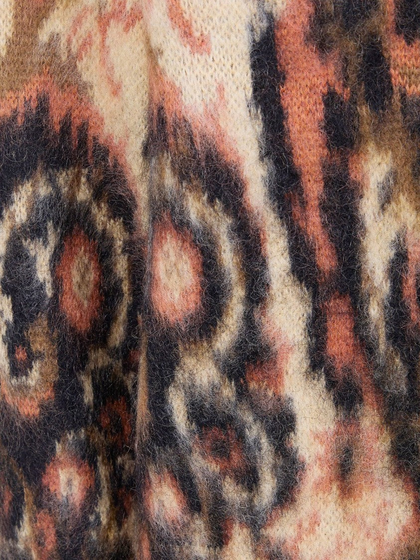 Needles Paisley Pattern Mohair Cardigan With V-Neckline