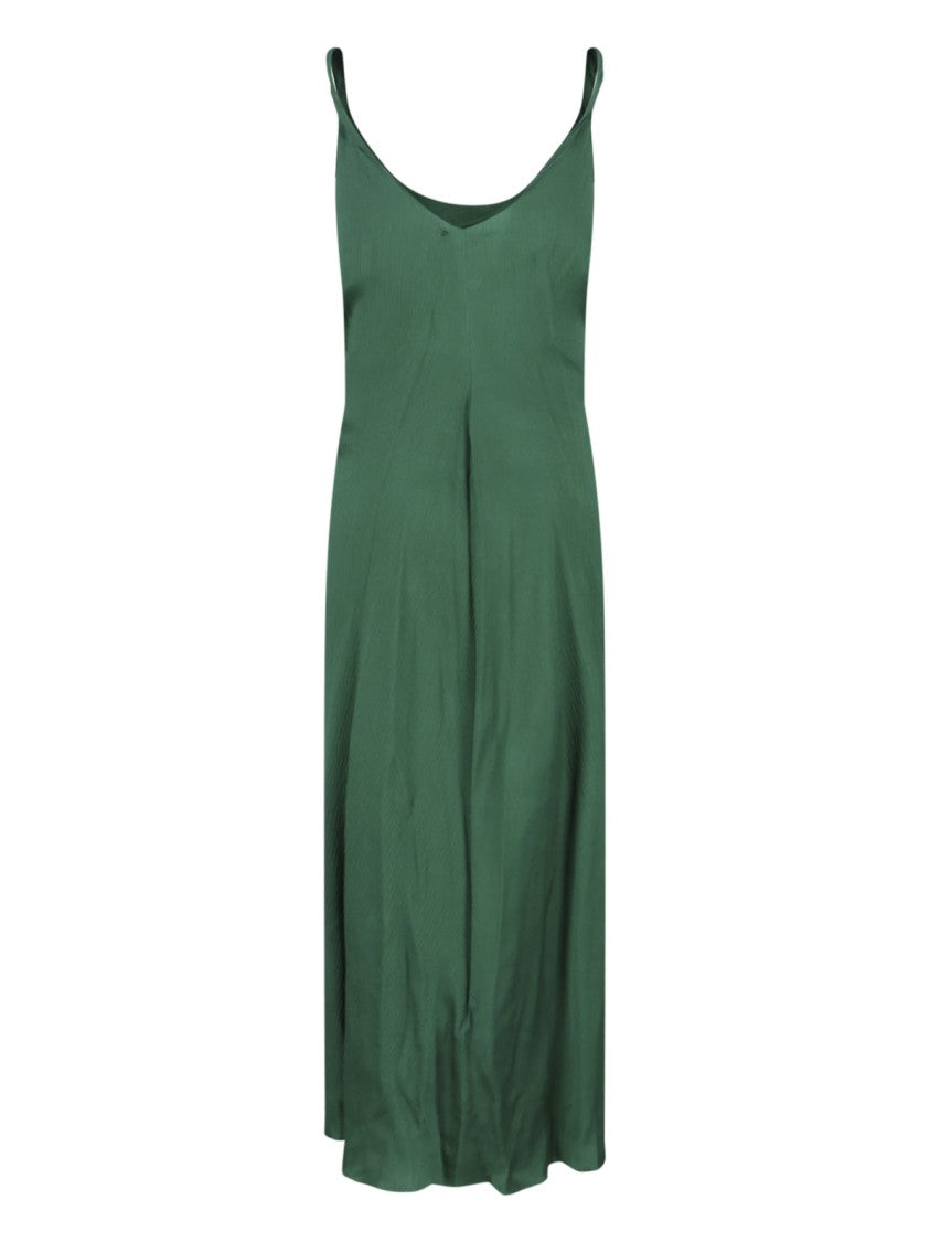 J. W. Anderson Deep Green Silk Adjustable Knot Dress