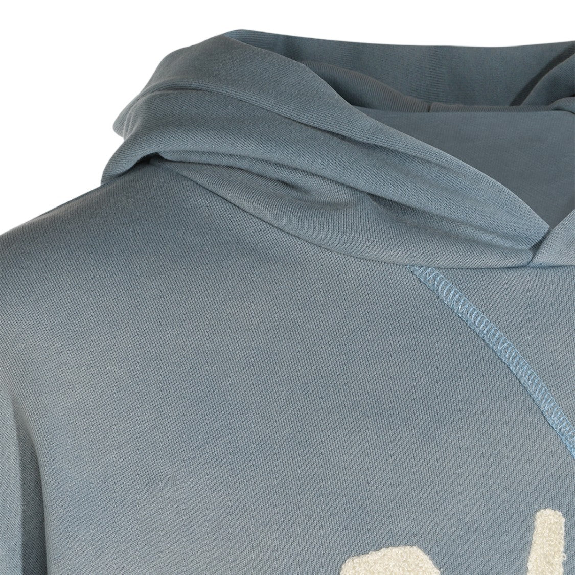 Found Relaxed Fit Embroidered Hoodie With Textured Fox Design