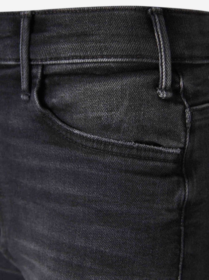 Mother The Hustler Roller Sneak Jeans – Black