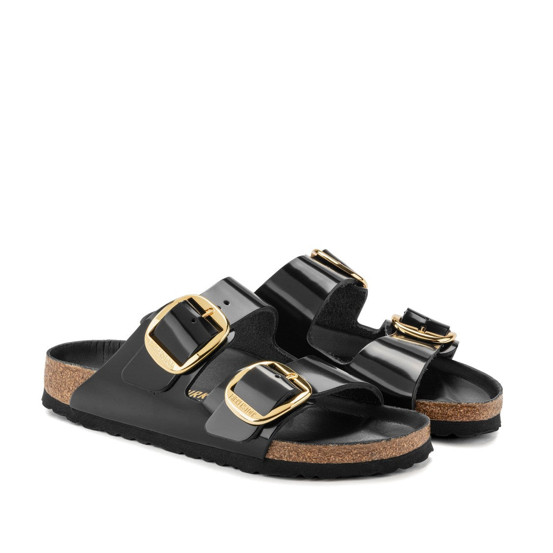 Birkenstock Arizona Big Buckle Sandal In Black Leather