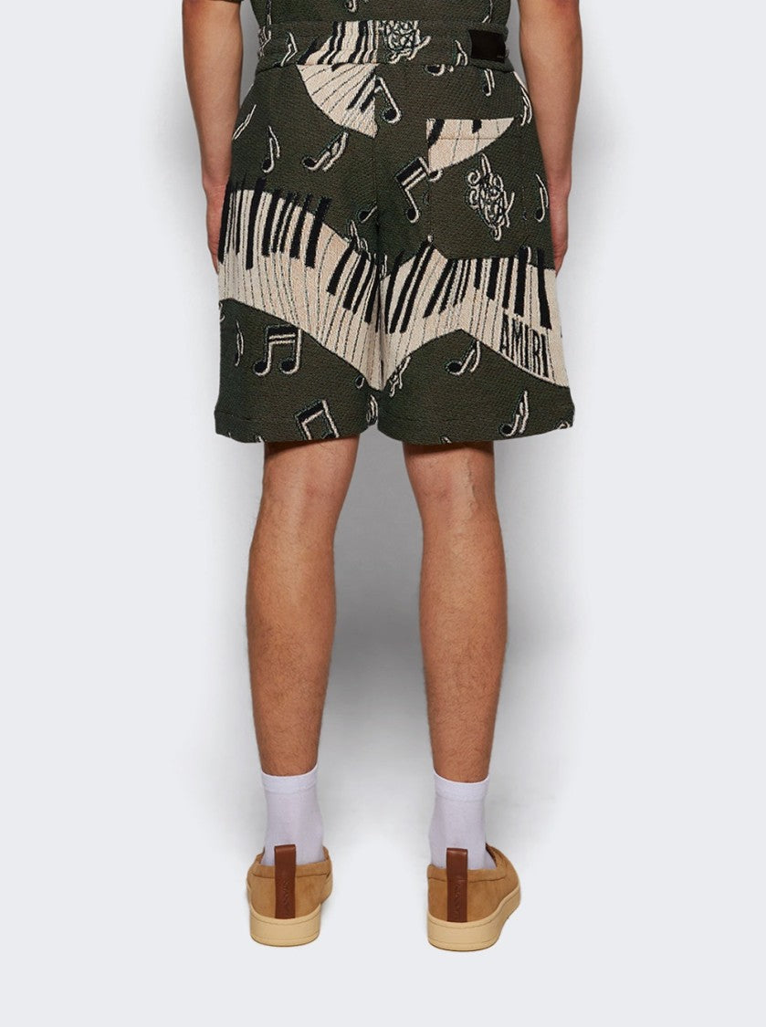 Amiri Piano Keys Tapestry Short Black