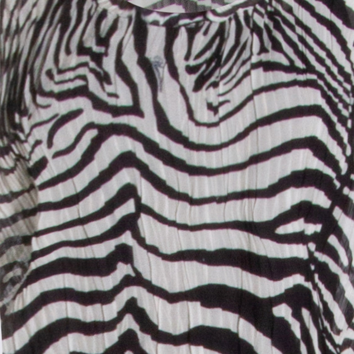 Blumarine Zebra-Patterned Maxi Dress With Peplum Detail