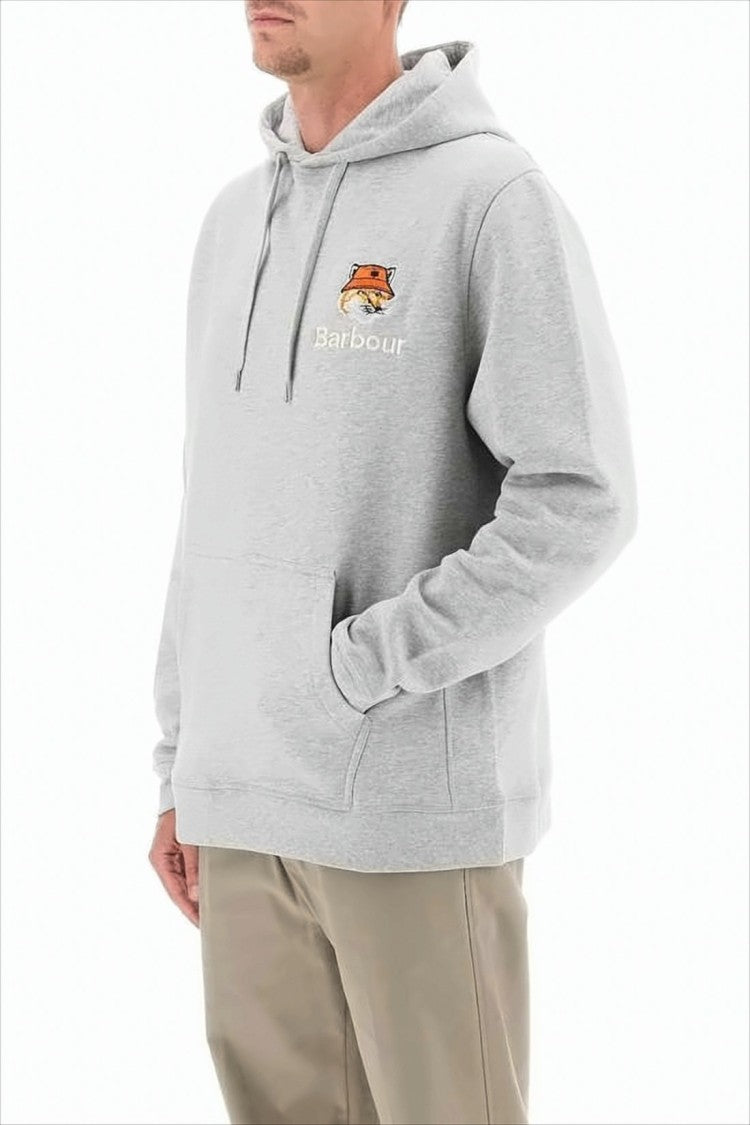 Barbour Light Grey Hoodie
