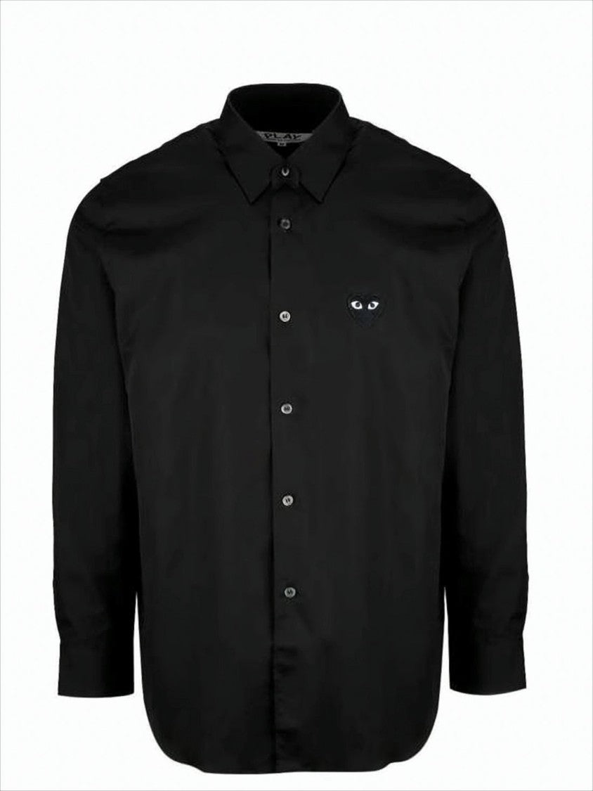 Comme Des Garçons Long-Sleeve Black Shirt With Classic Collar