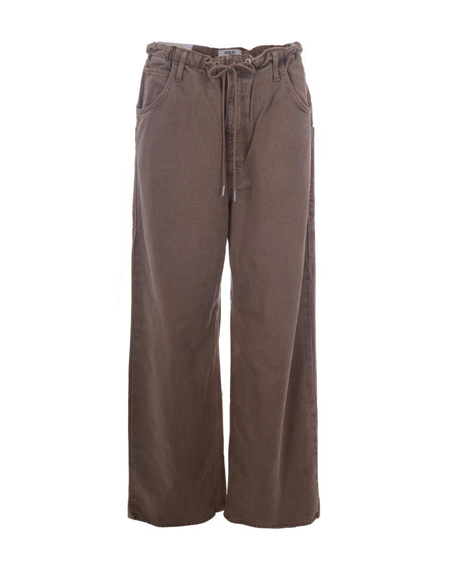 Agolde Wide-Leg Pants With Adjustable Drawstring And Modern Silhouette