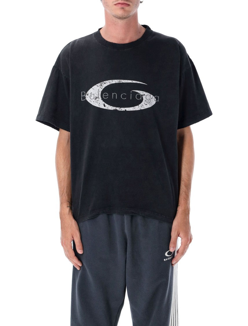 Balenciaga Logo Print Boxy T-Shirt