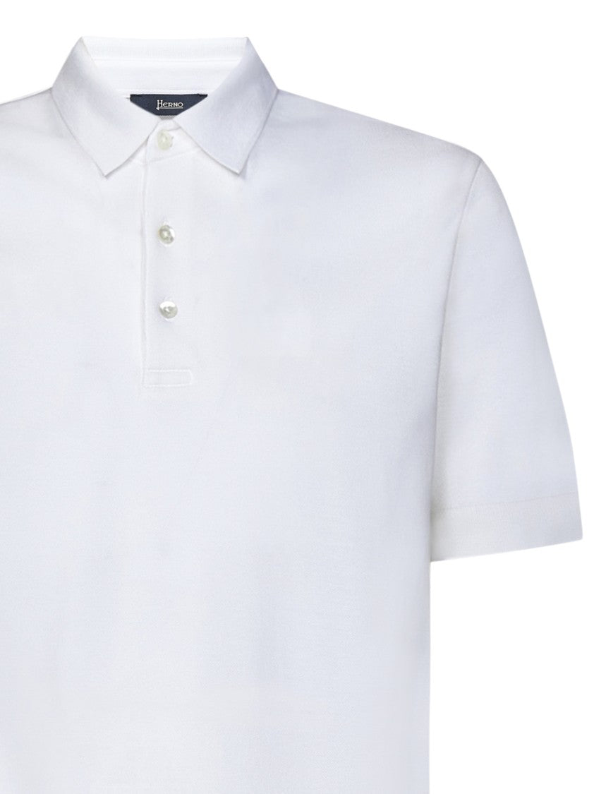 Herno Tricot-Effect Cotton Piqué Polo Shirt