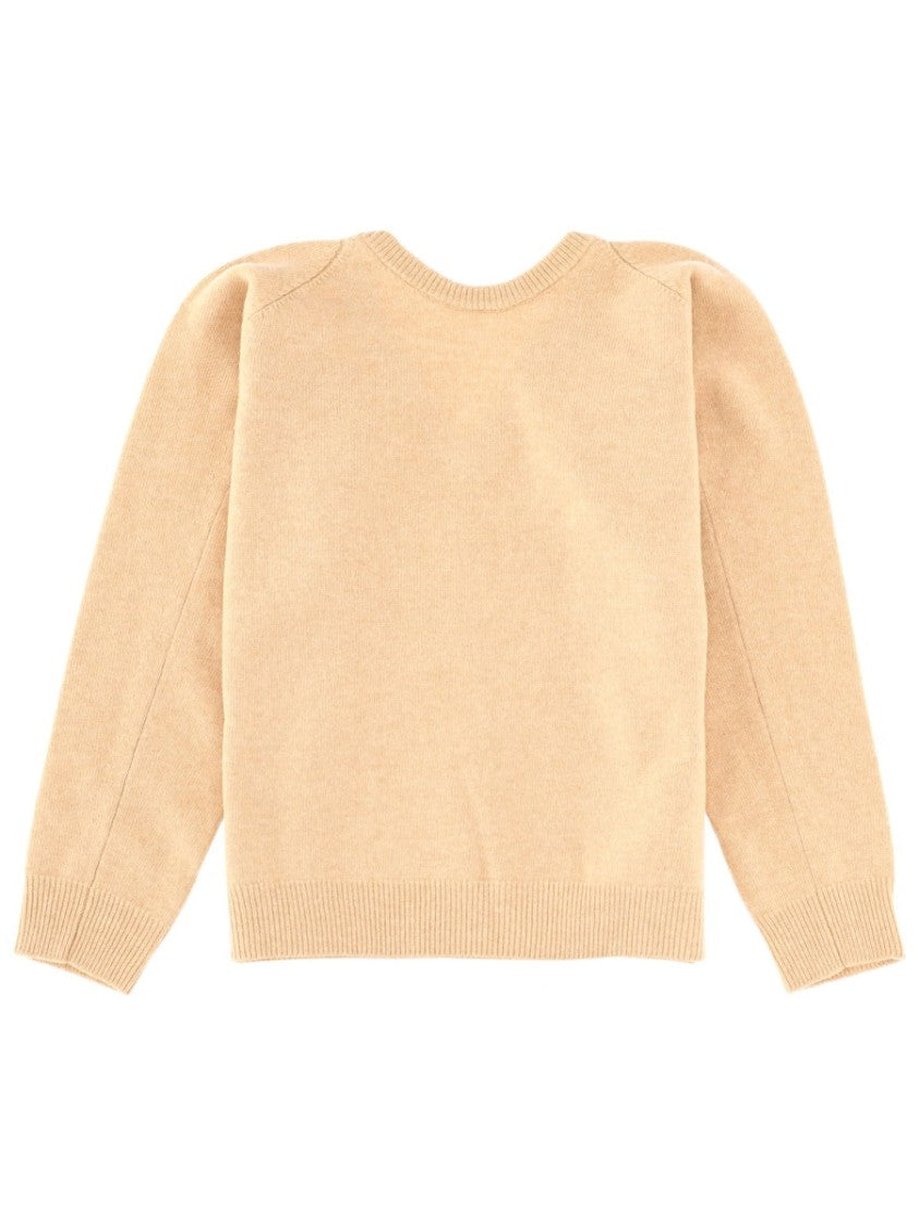 Maison Margiela Beige Roma Wool V-Neck Sweater