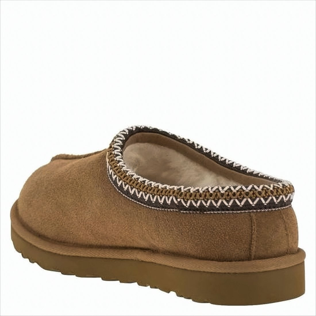 Ugg Slip-On Brown Suede Sneakers With Zigzag Stitch Detail