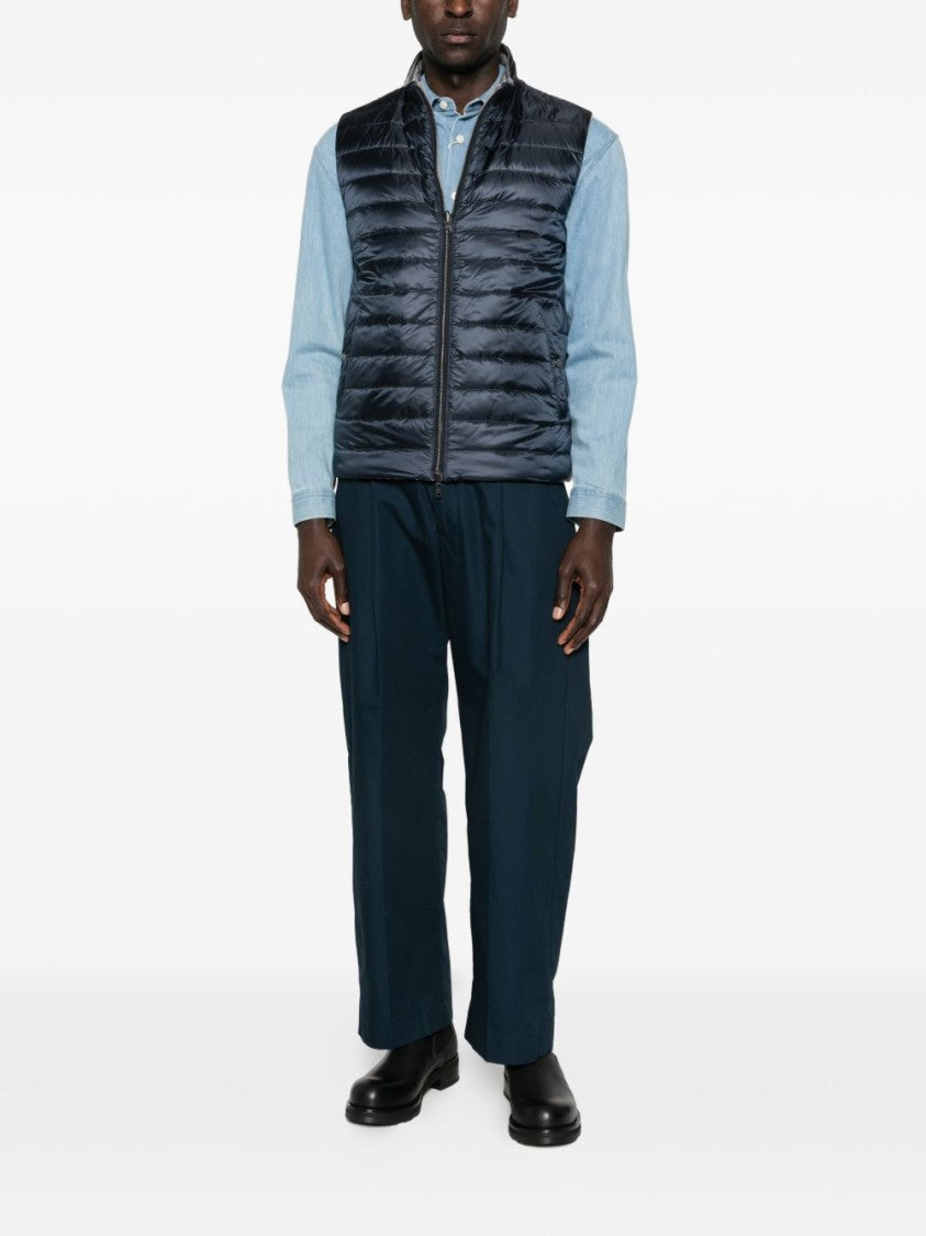 Herno Quilted Sleeveless Jacket With High Collar