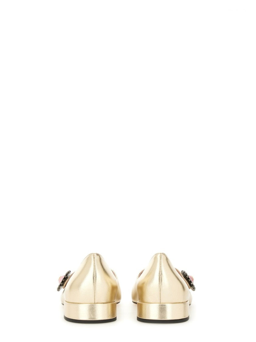 Valentino Garavani "Mary-Jane Preshoes" Ballerina In Kidskin