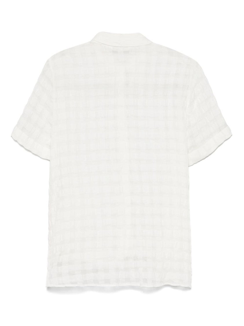 Xacus Linen-Cotton Blend Shirt With Classic Collar