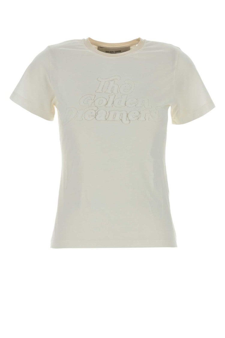 Golden Goose White Viscose Blent T-Shirt