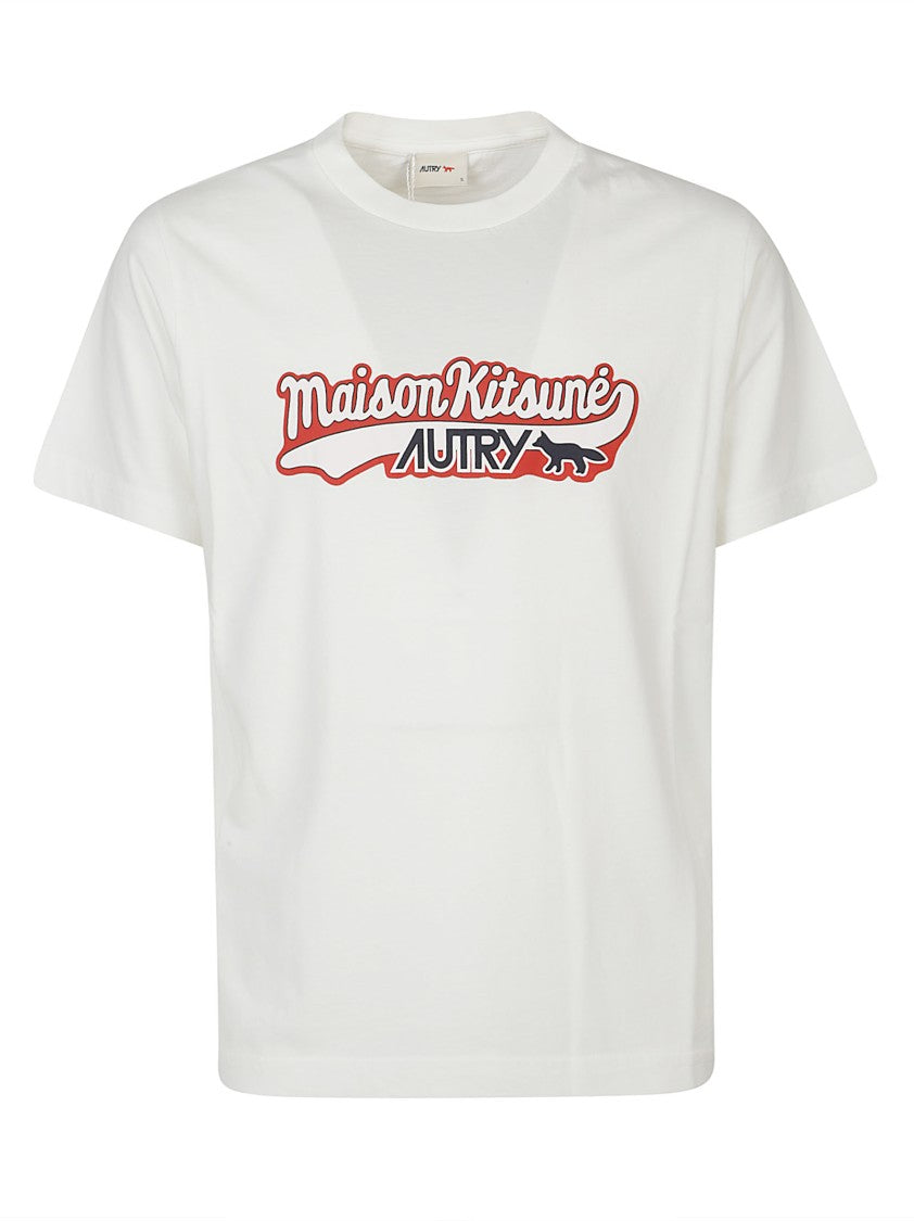 Autry Per Maison Kitsune Script Cotton T-Shirt