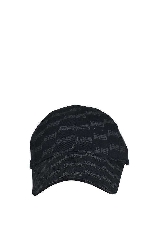 Balenciaga Monogrammed Cotton Cap With Adjustable Velcro Fastening
