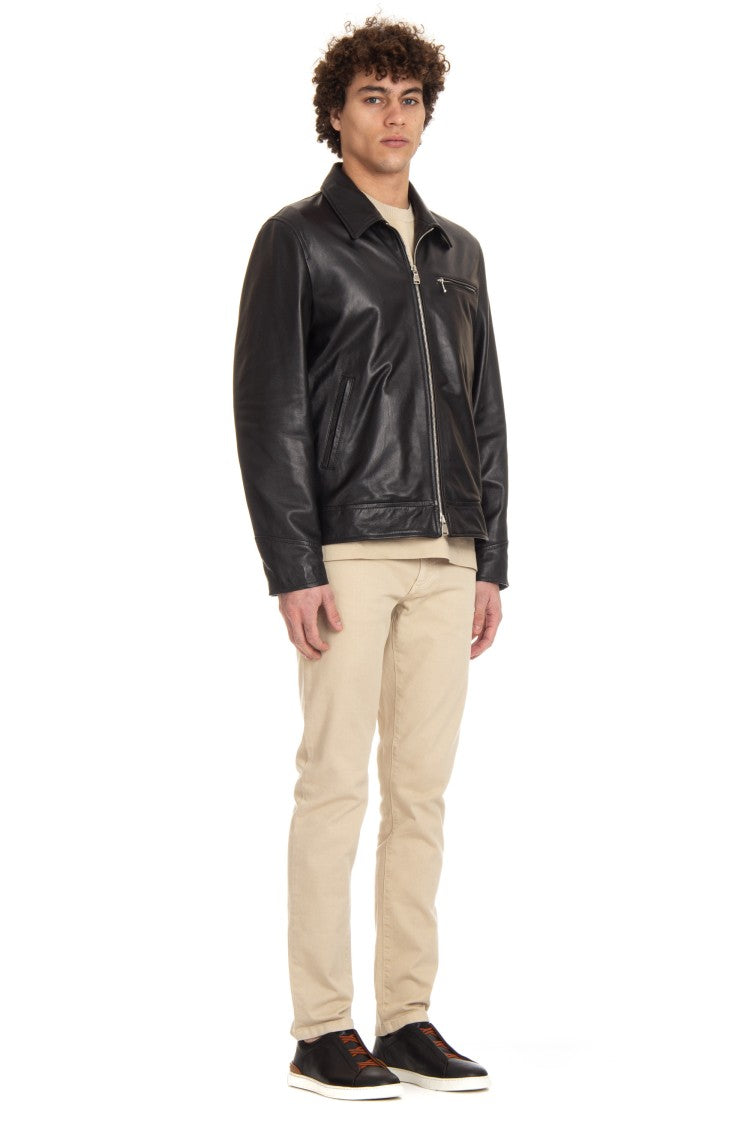 Salvatore Santoro Supersoft Nappa Bomber Jacket
