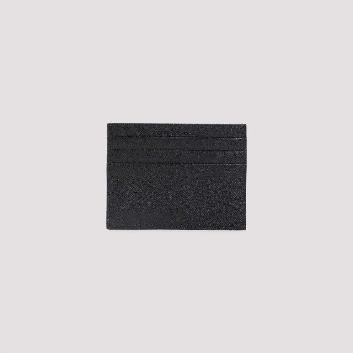 Kiton Black Calf Leather Card Holder