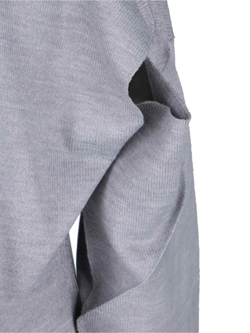 Mm6 By Maison Margiela Wool-Blend Cardigan – Silver
