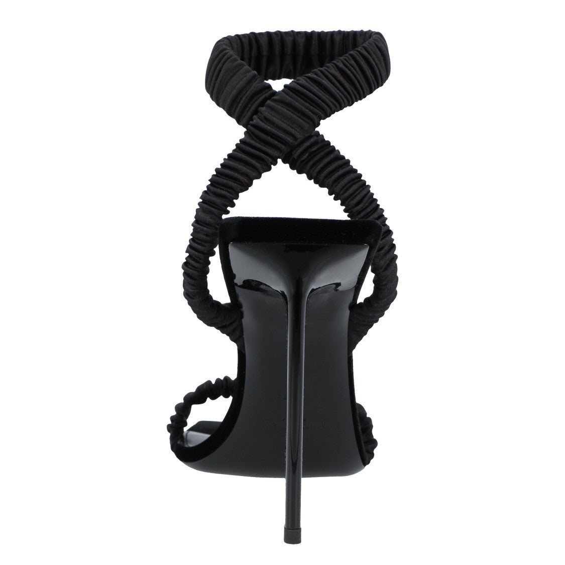 Saint Laurent Pam Sandals In Satin Crepe Black