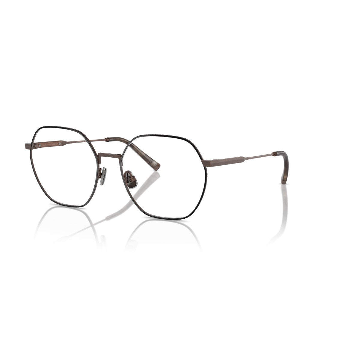 Brunello Cucinelli 0Bc1001t Thin Geometric Titanium Eyeglasses With Adjustable Nose Pads