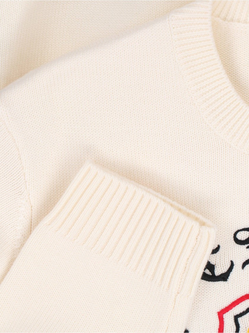 Casablanca “Emblem” Sweater Cream
