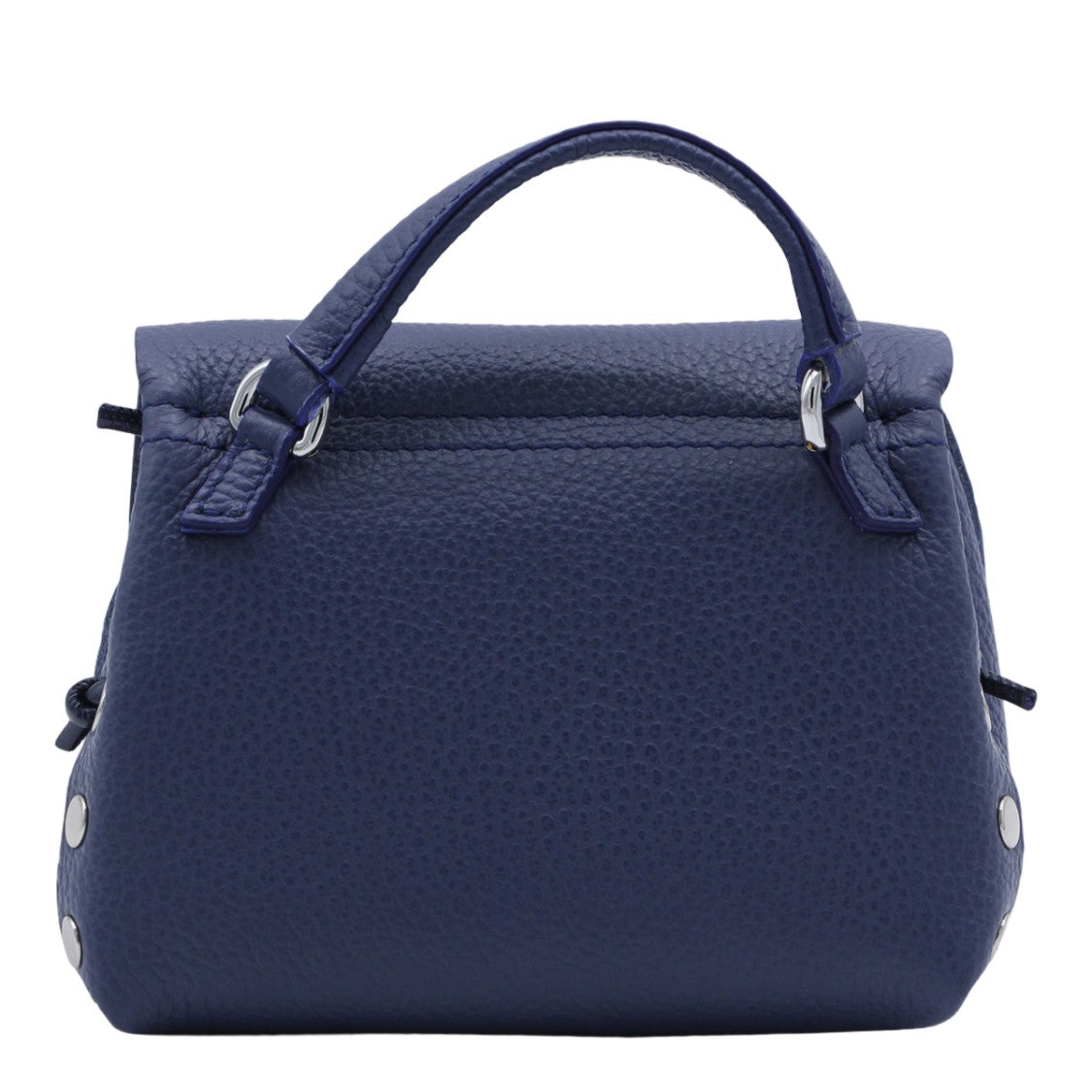 Zanellato Textured Surface Compact Handbag With Silver-Tone Accents