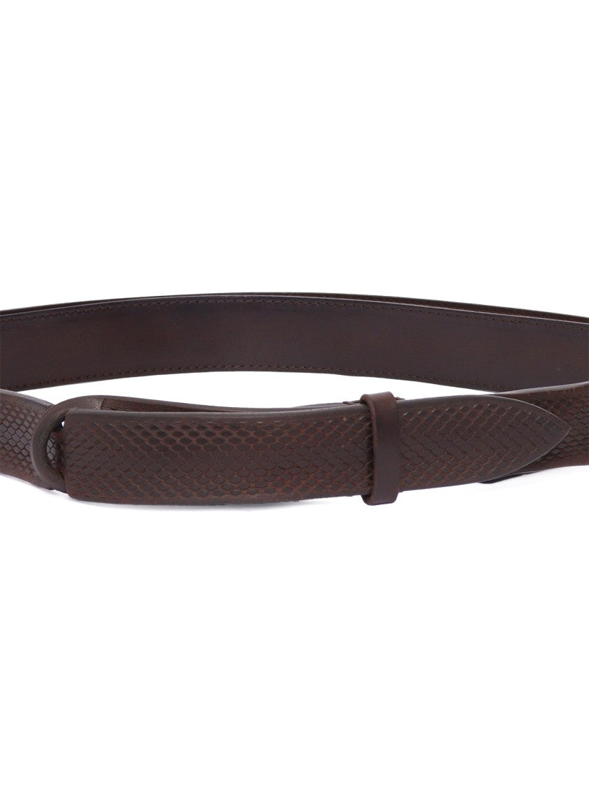 Claudio Orciani Refined Calf Leather Belt With Polished Buckle