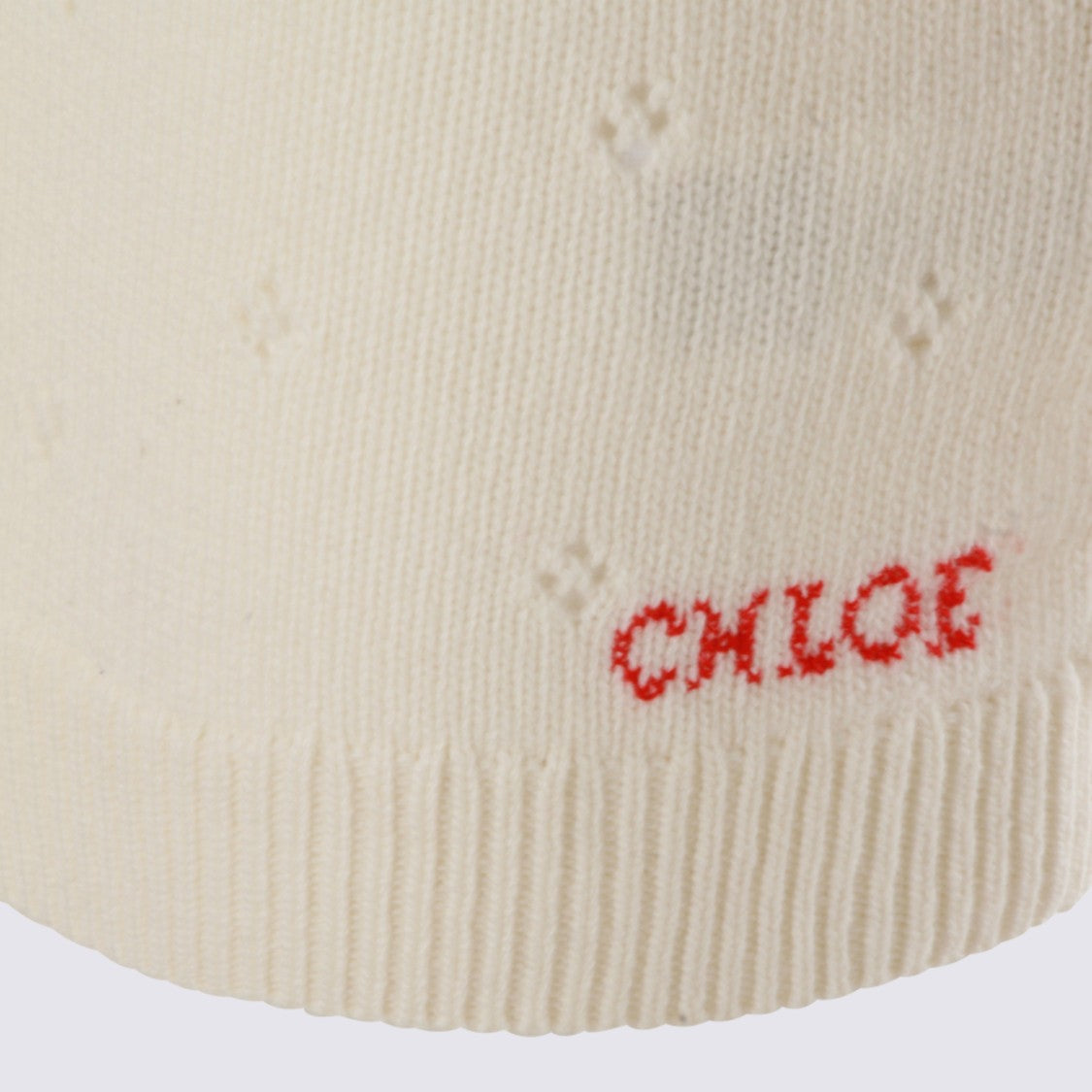 Chloé White Wool Skirt