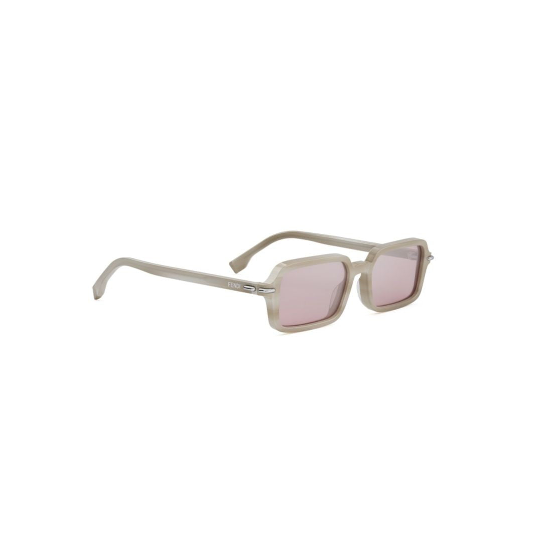 Fendi Fe40174i Translucent Acetate Rectangular Sunglasses