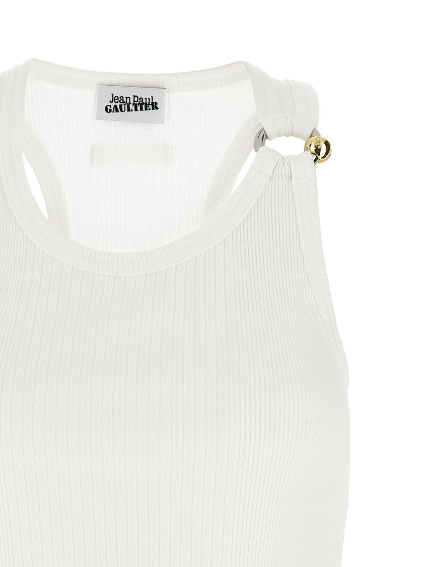 Jean Paul Gaultier Black Piercing' Tank Top